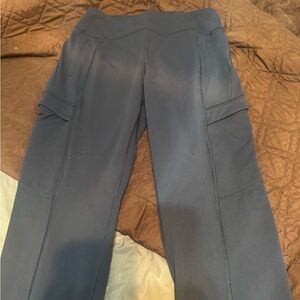 Duluth Trading Co Navy Cargo Leggings